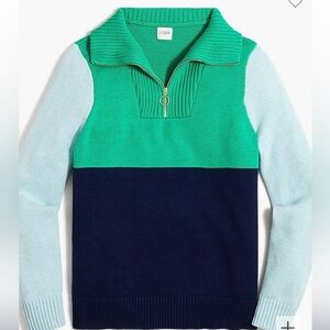 J. Crew NWOT Wide-collar zip sweater size Large